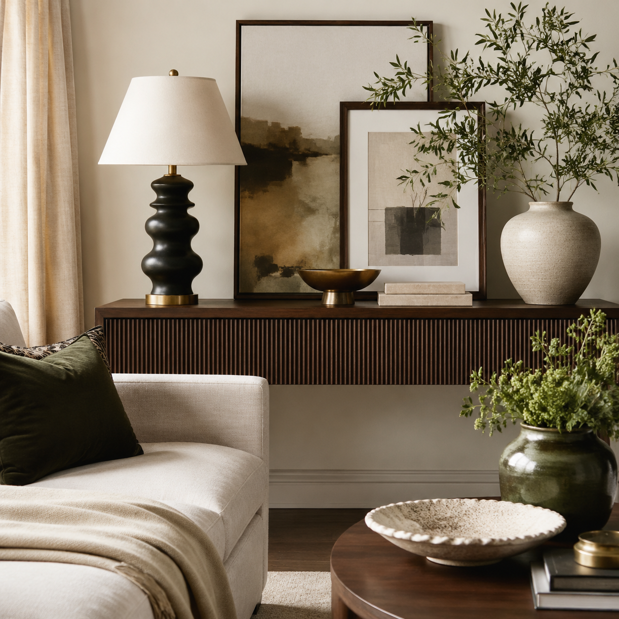 Refined living room decor