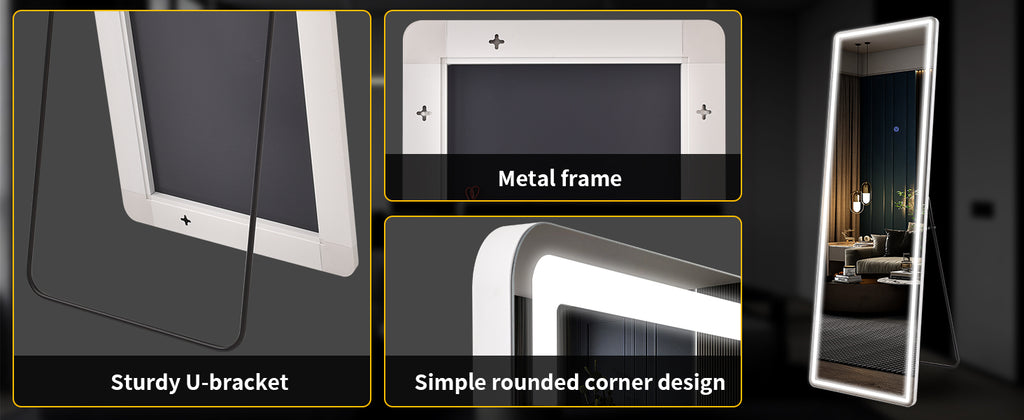 63-Inch Lighted Full-Length Mirror