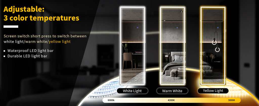 63-Inch Lighted Full-Length Mirror