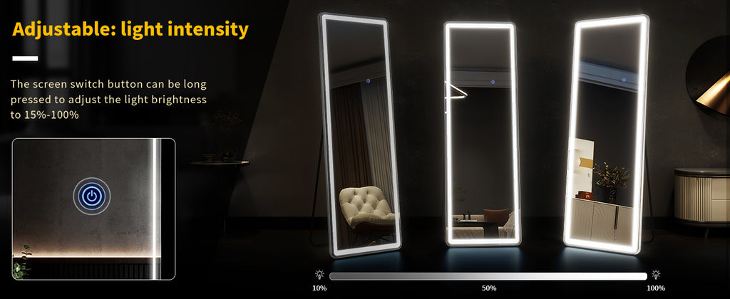 63-Inch Lighted Full-Length Mirror