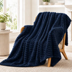 Faux Rabbit Fur Throw Blanket