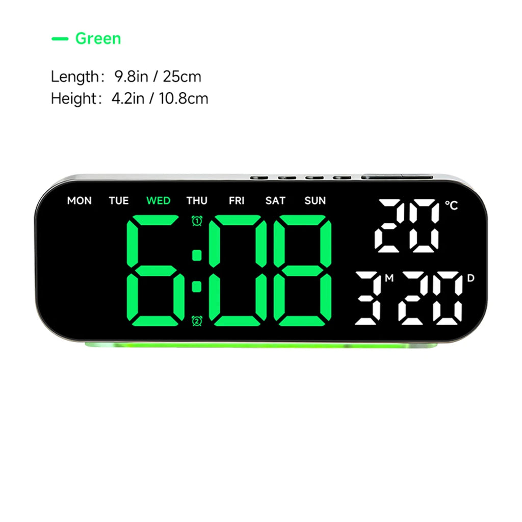 10-Inch Ambient LED Digital Alarm Clock