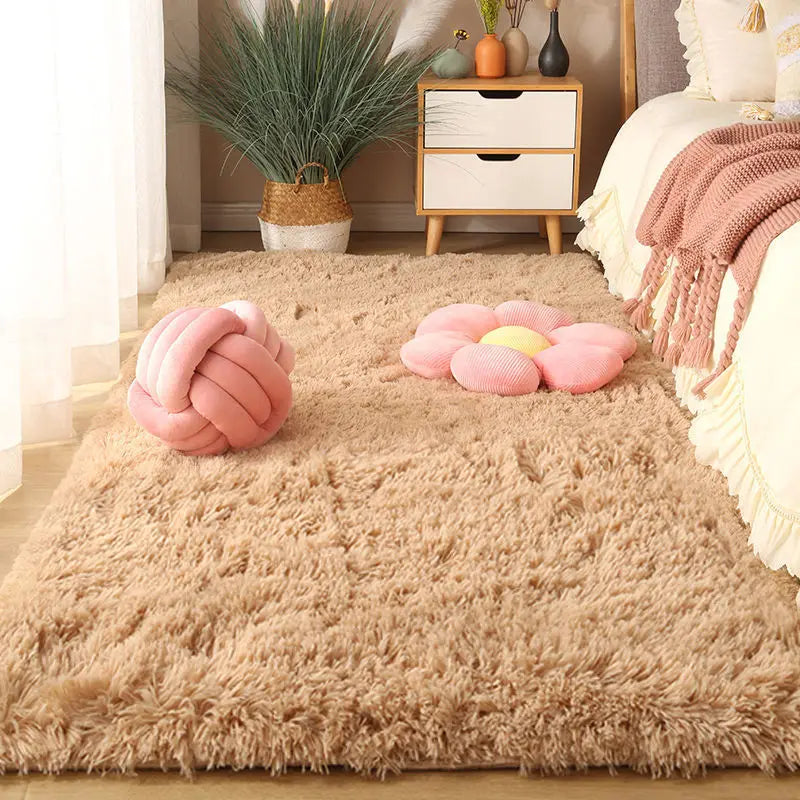 Fluffy Long-Pile Washable Area Rug