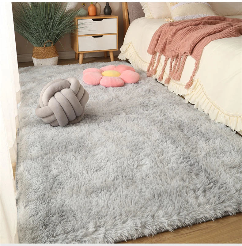 Fluffy Long-Pile Washable Area Rug