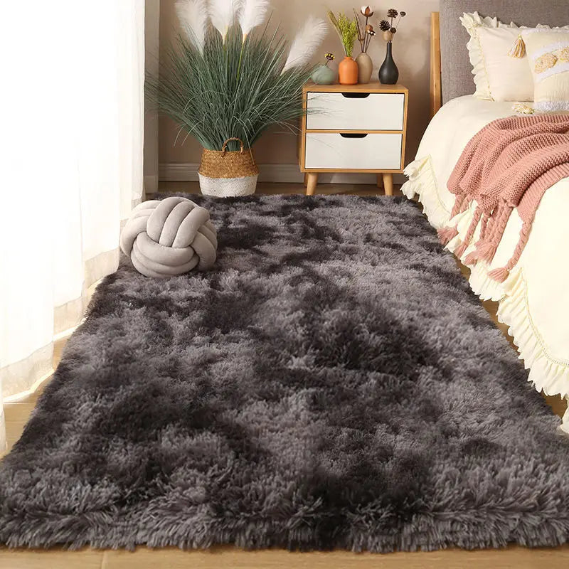 Fluffy Long-Pile Washable Area Rug