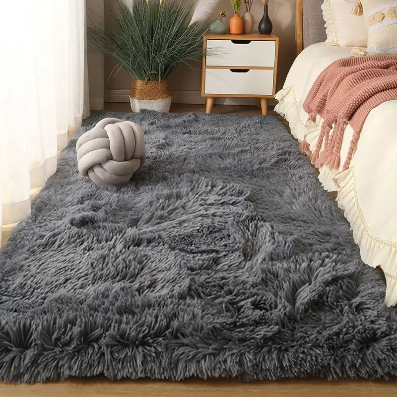 Fluffy Long-Pile Washable Area Rug