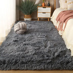 Fluffy Long-Pile Washable Area Rug