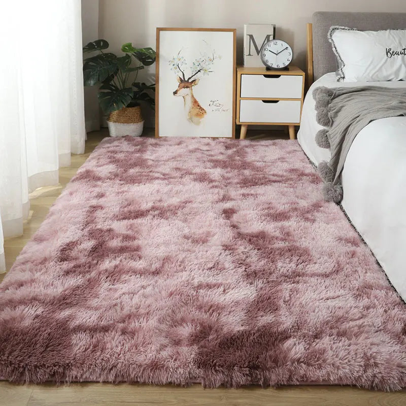 Fluffy Long-Pile Washable Area Rug