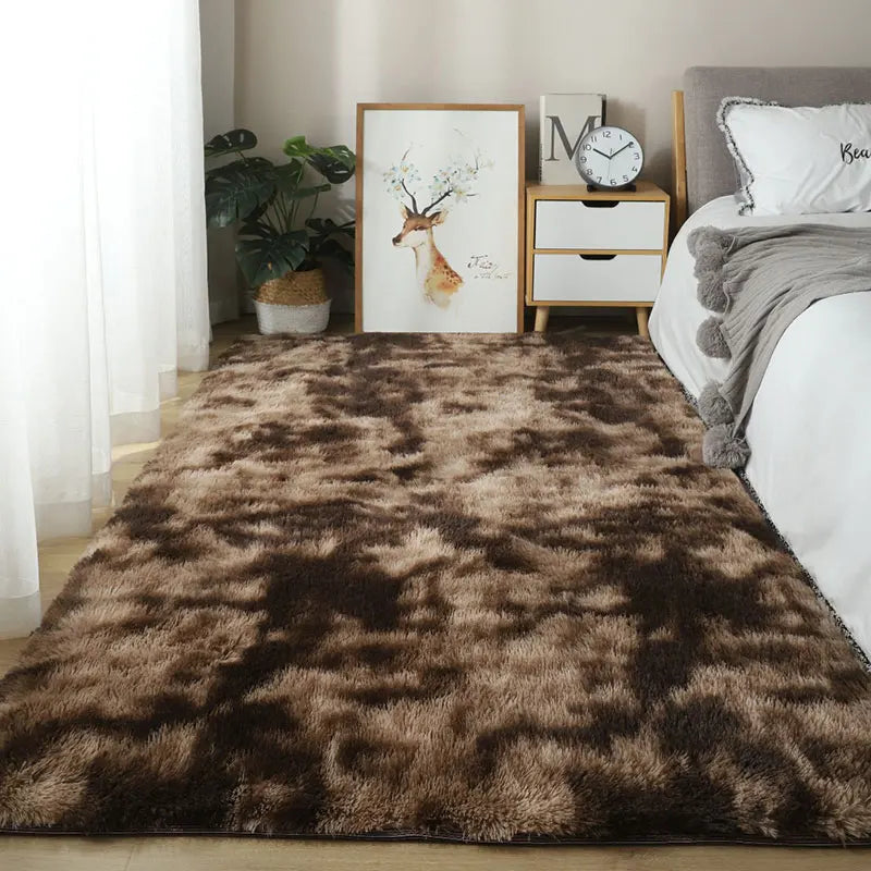 Fluffy Long-Pile Washable Area Rug
