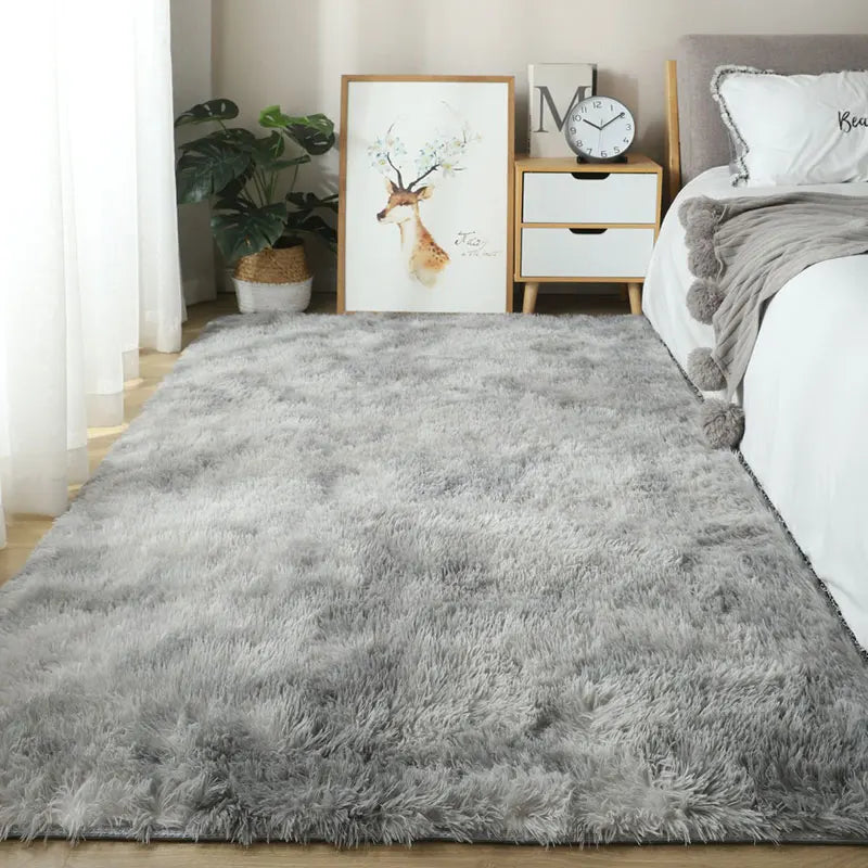 Fluffy Long-Pile Washable Area Rug