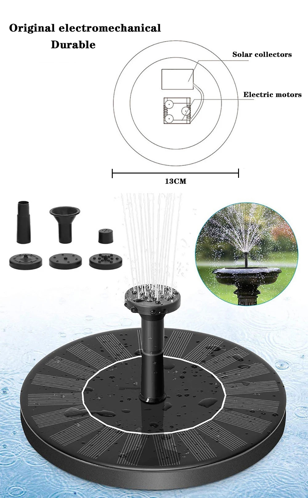 Outdoor Solar Fountain