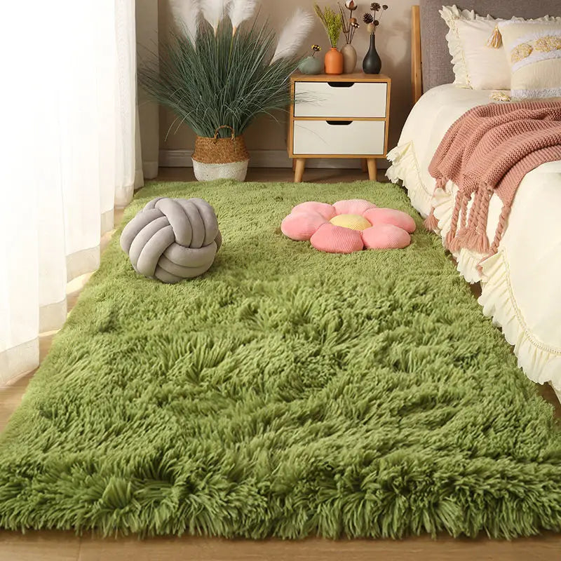 Fluffy Long-Pile Washable Area Rug