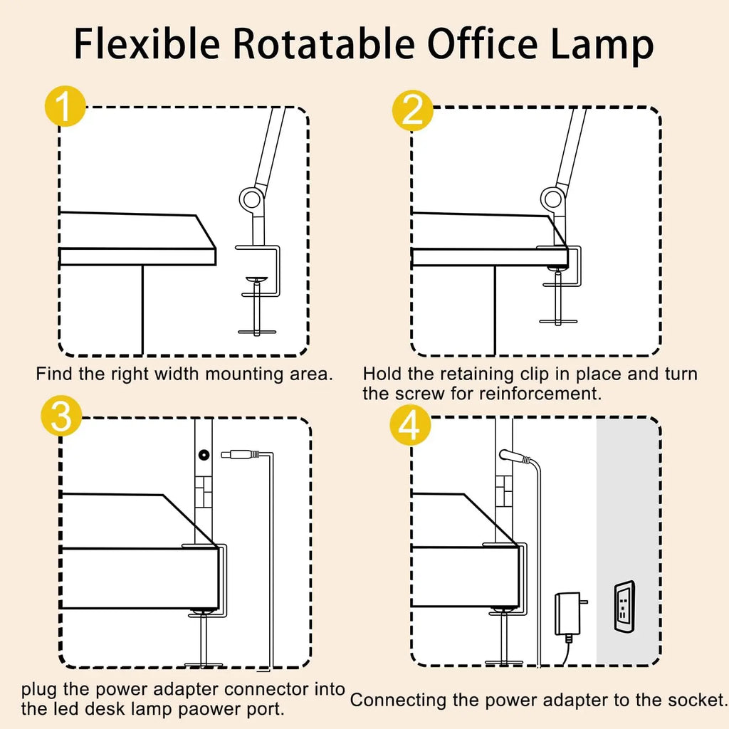 Adjustable Clamp LED Desk Lamp