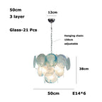 Murano Glass Dimmable LED Chandelier