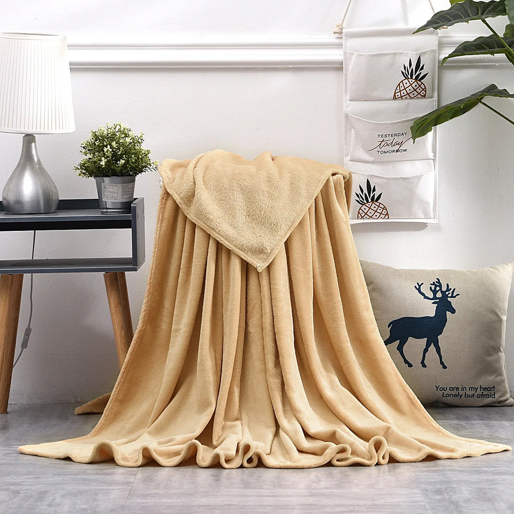 Coral Fleece Throw Blanket