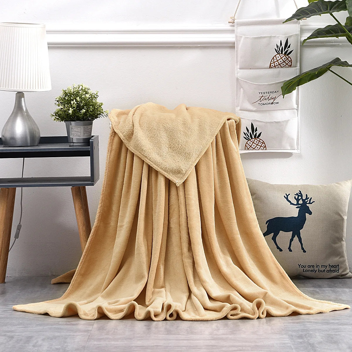 Coral Fleece Throw Blanket