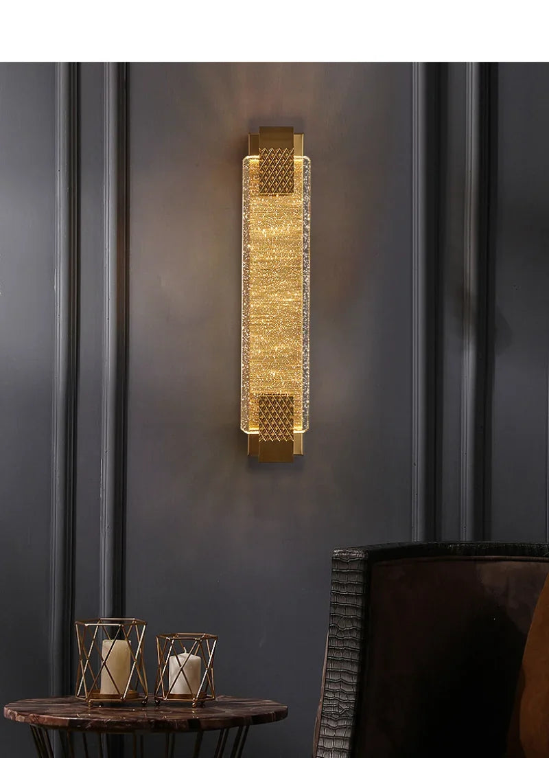 LuxeGlow Crystal Wall Sconce
