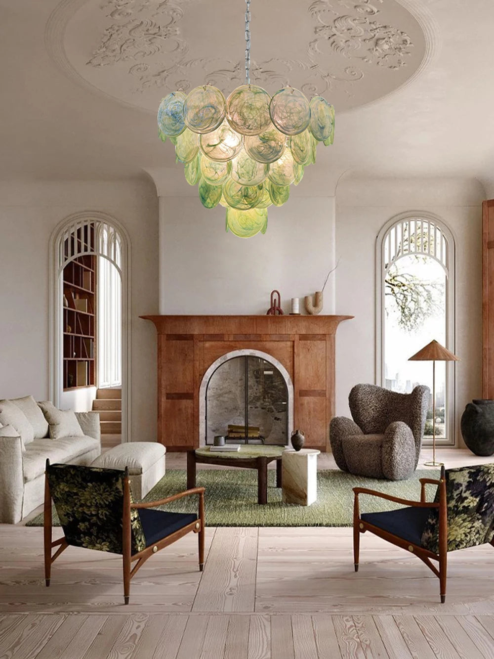 Dimmable Glass-Piece LED Chandelier