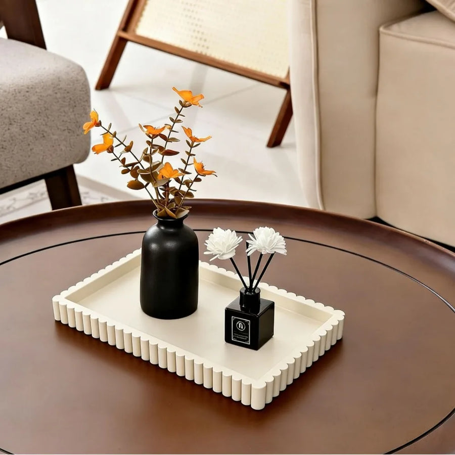 Silicone Wave-Edge Vanity Tray
