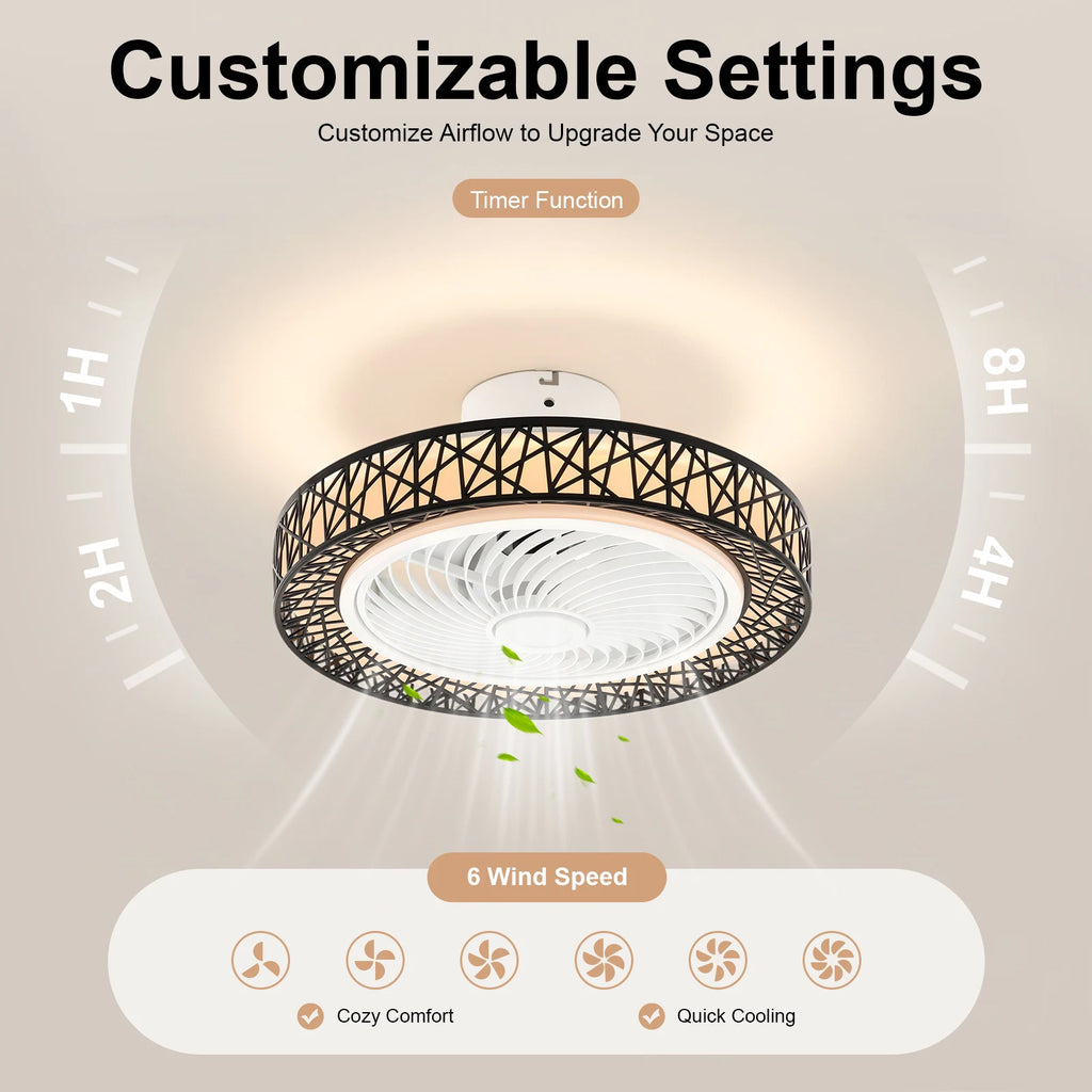 Speed LED Ceiling Fan with Light