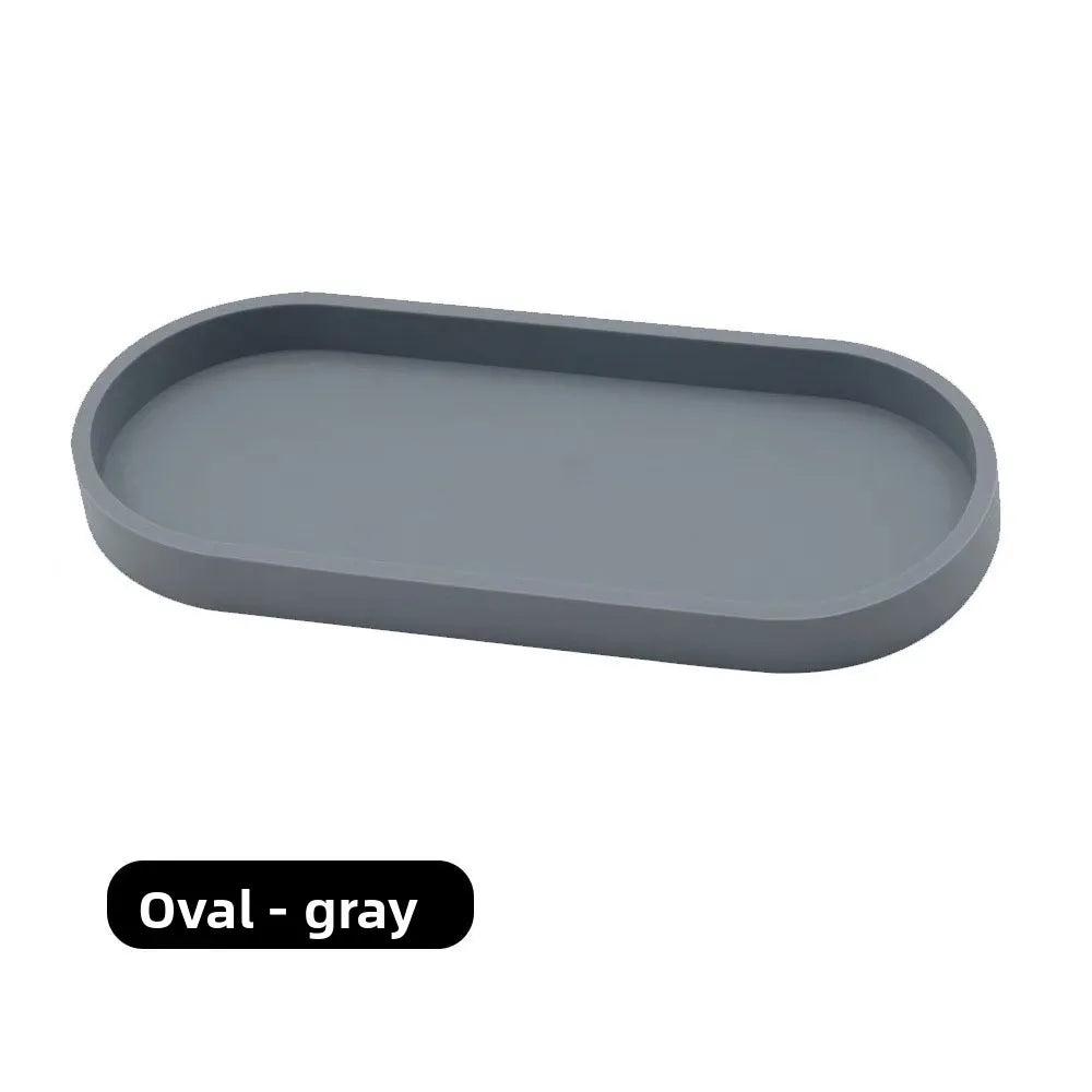 Silicone Wave-Edge Vanity Tray