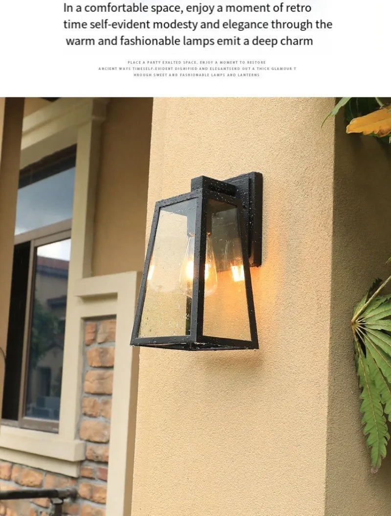 European-Style Waterproof Outdoor Wall Lamp