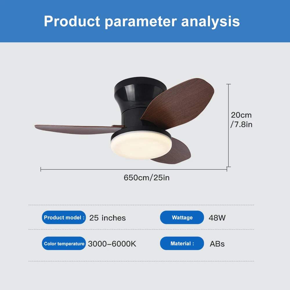 Nordic Minimalist Decorative Fan Light