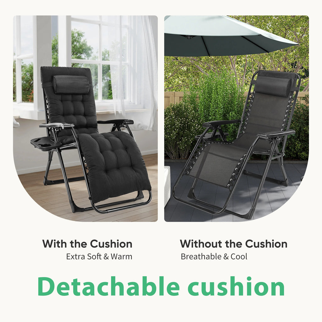 Set of 2 Zero-Gravity Outdoor Recliners