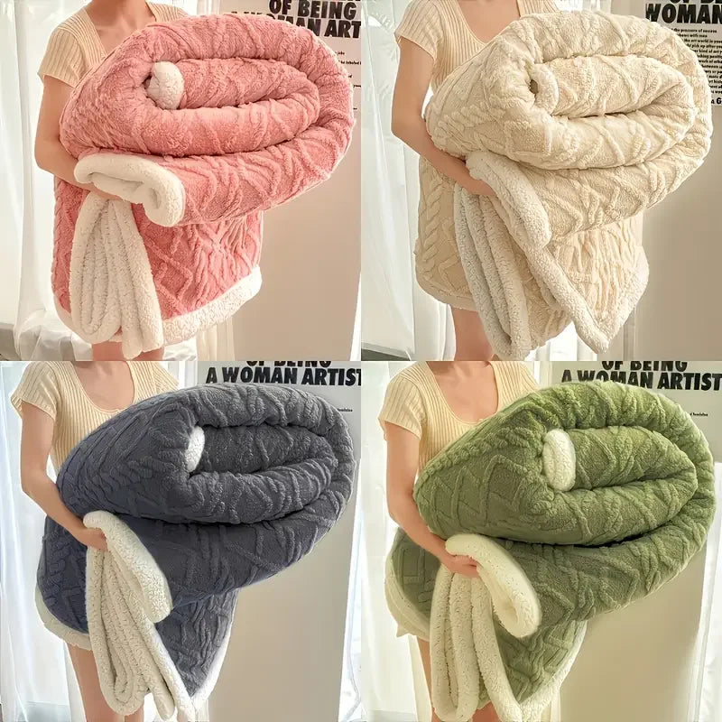 7 lb Weighted Sherpa Fleece Blanket