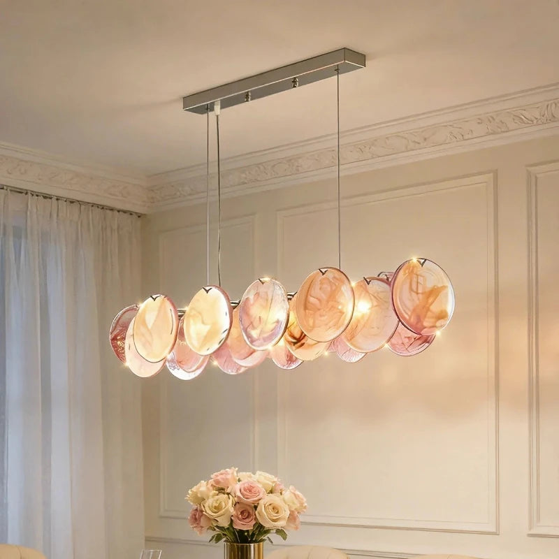 Multicolor Glass Lobby Chandelier