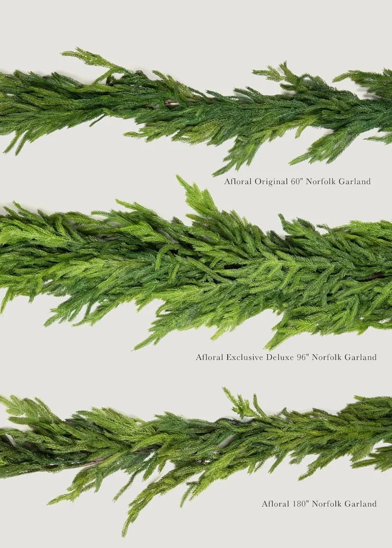 Full-Cascade Norfolk Pine Christmas Garland