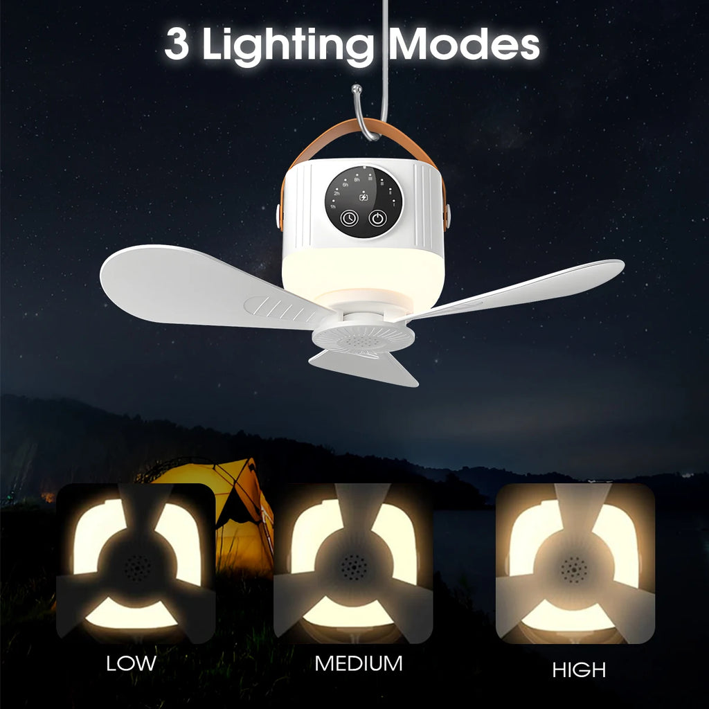 Adjustable Rechargeable Camping Fan