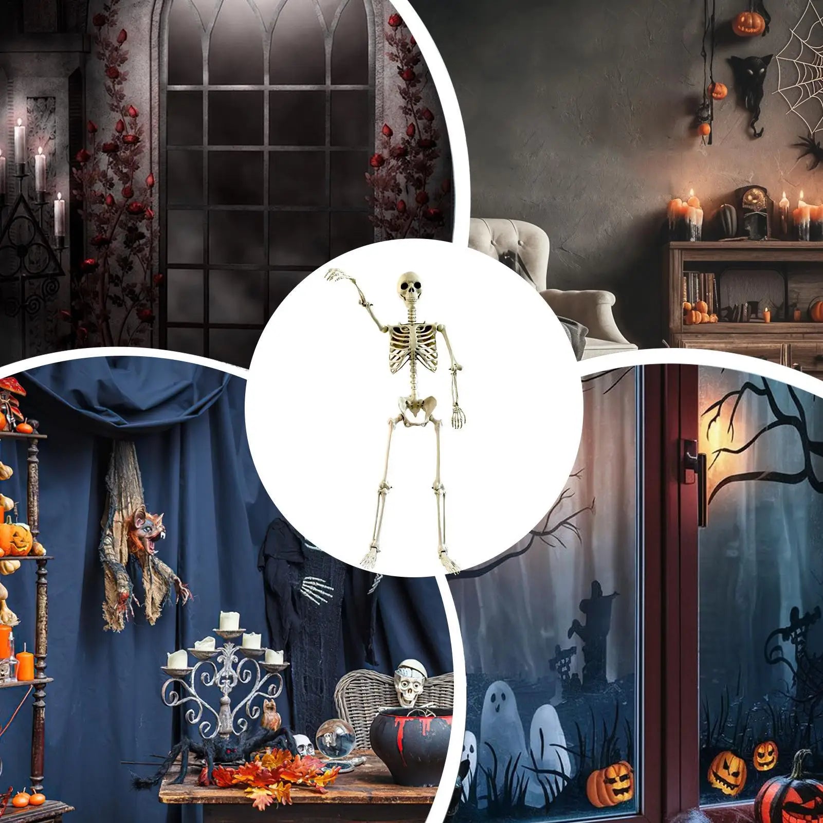 90 cm Posable Halloween Skeleton