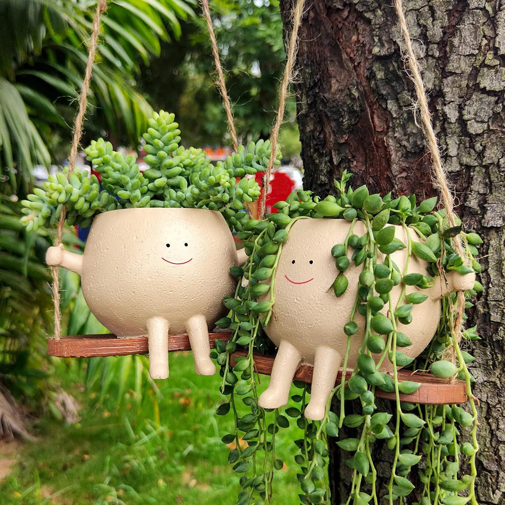 Wall-Hanging Cartoon Head Planter