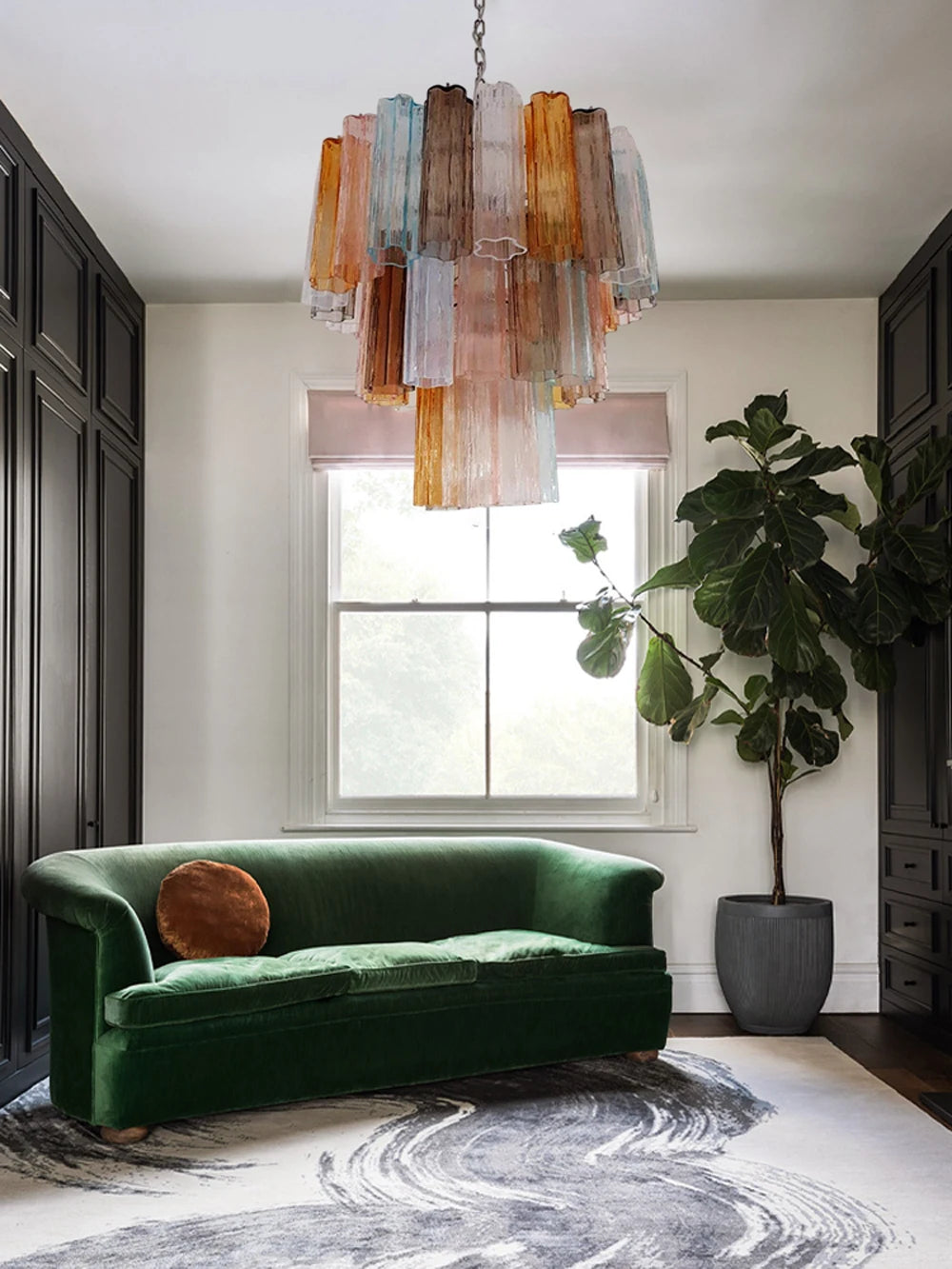 Art Glass Dimmable LED Chandelier