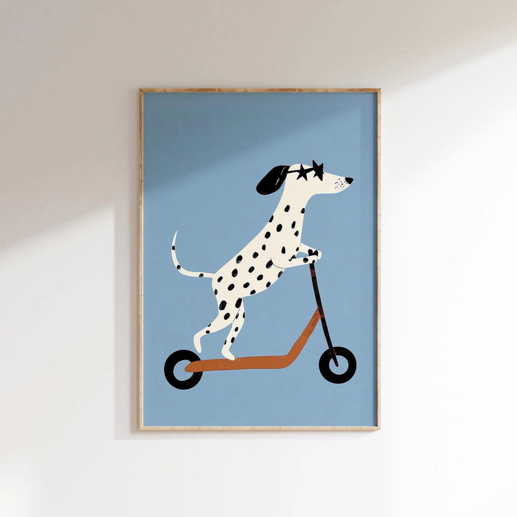 Skateboarding Dachshund Canvas Print