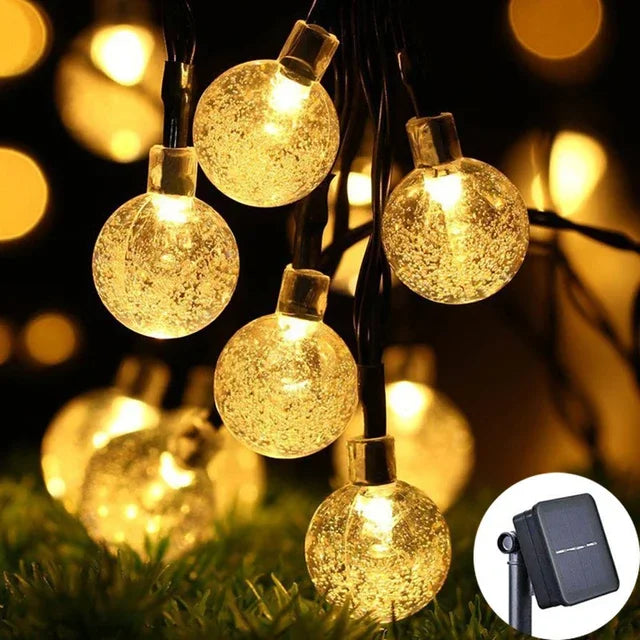 Crystal Solar Waterproof Outdoor String Lights