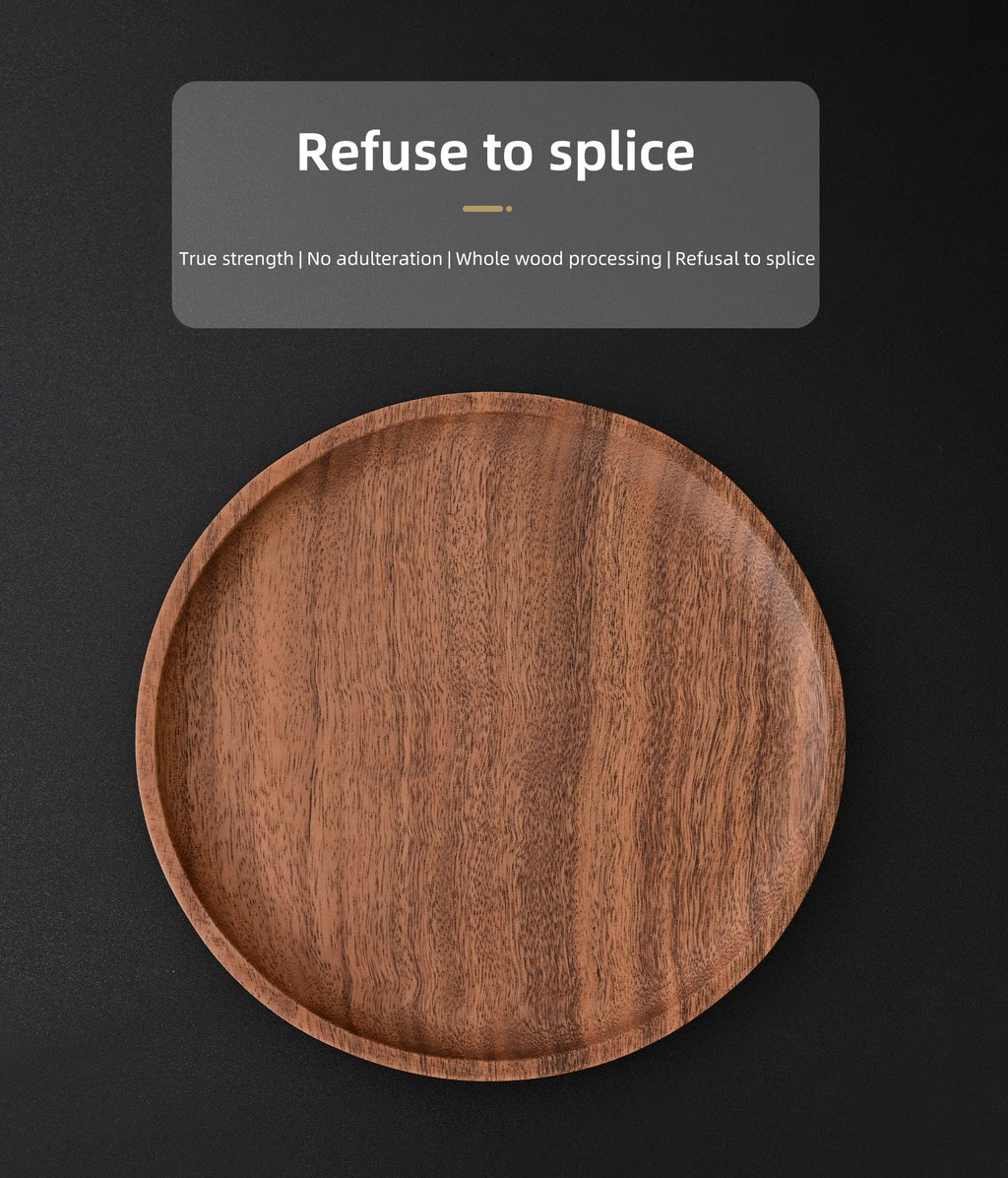 Round Wooden Serving & Display Tray