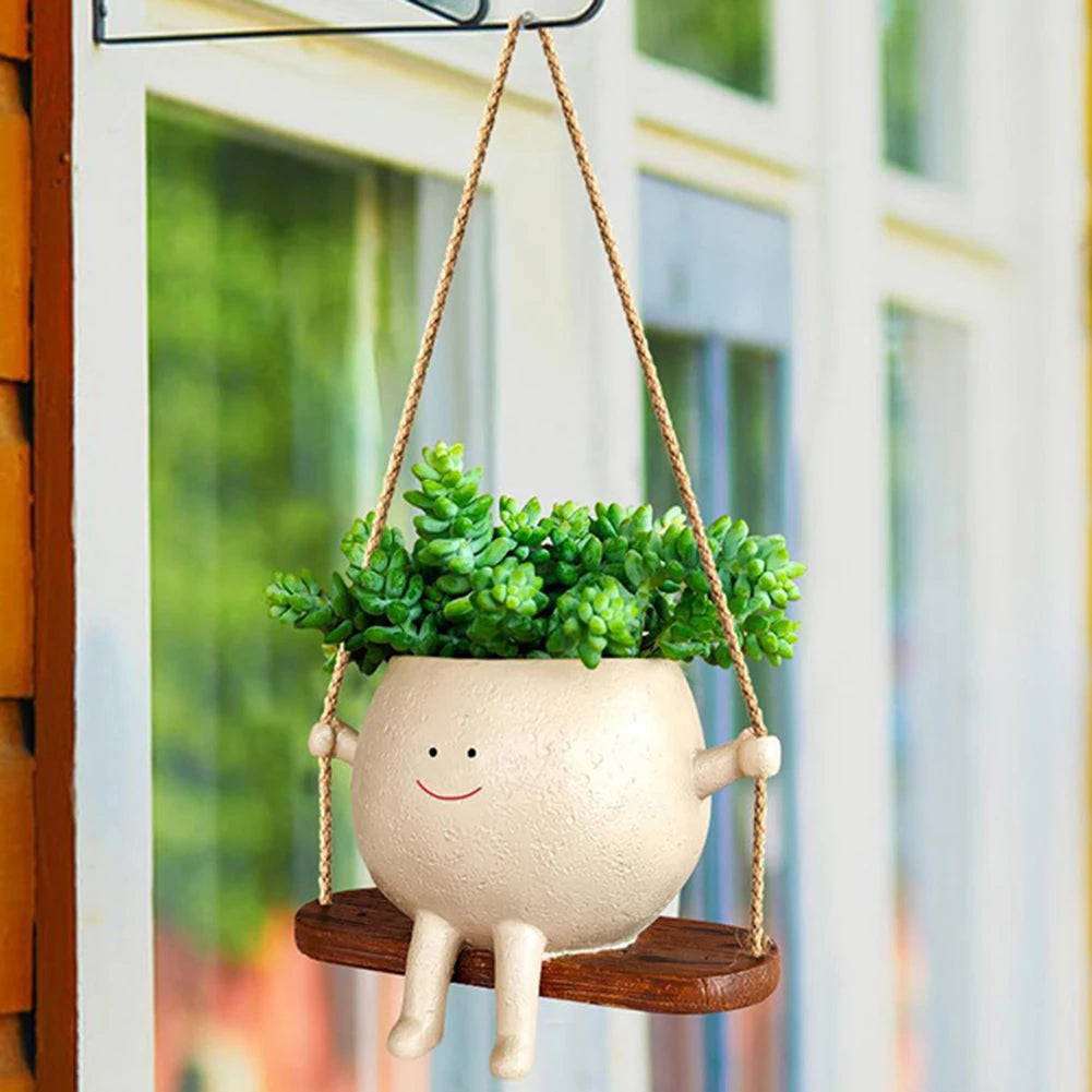 Wall-Hanging Cartoon Head Planter