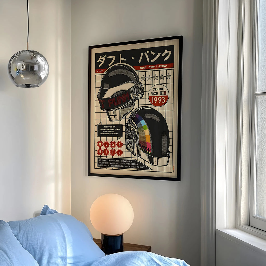 Retro Music Helmet Wall Art
