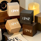 Wooden LED Digital Alarm Clock