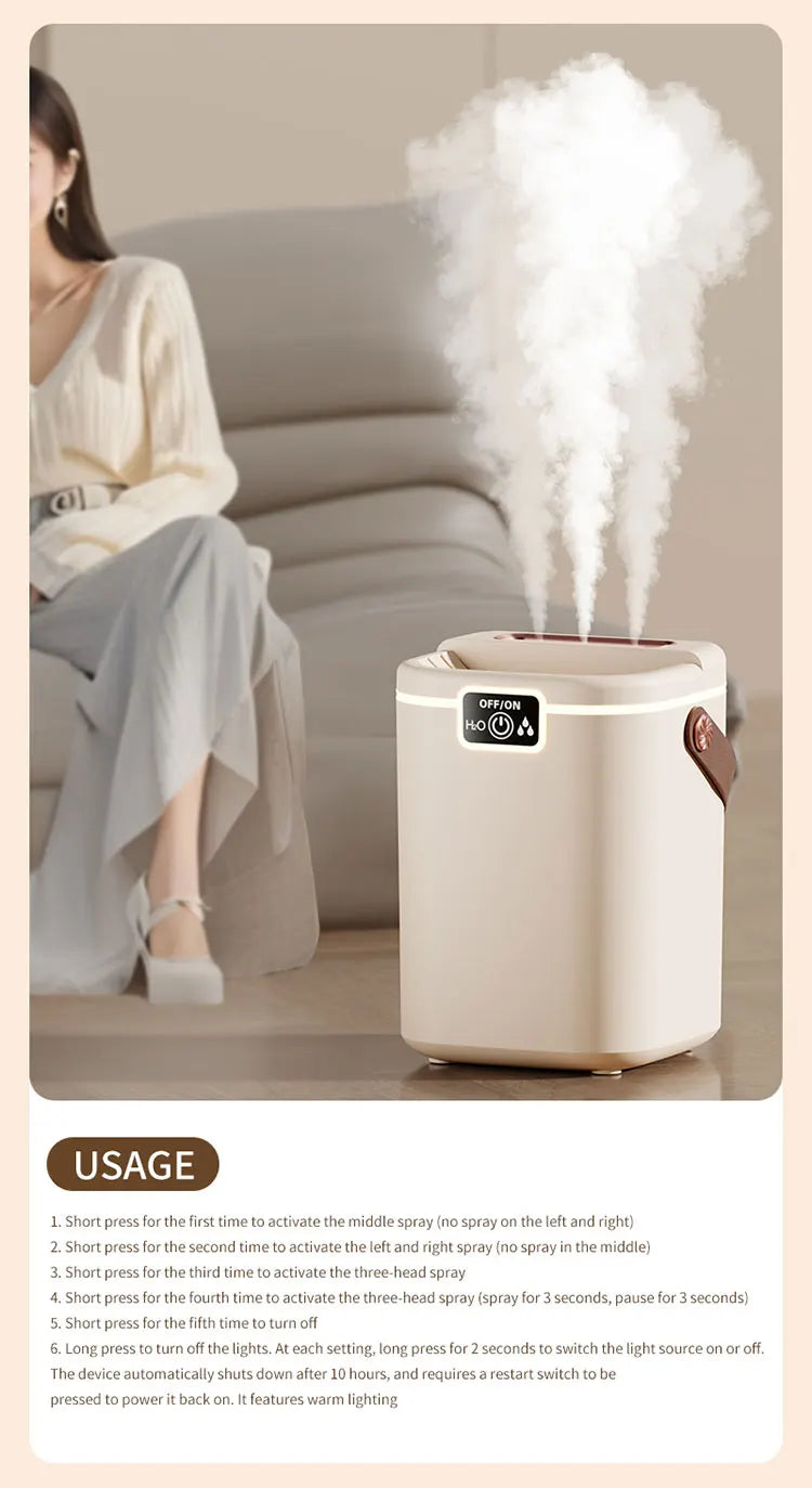 2L Triple-Nozzle Ultrasonic Humidifier