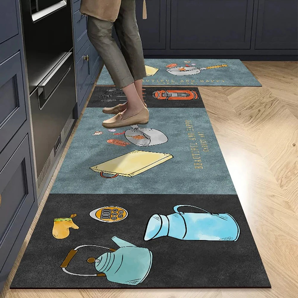 Crystal-Velvet Absorbent Kitchen Runner