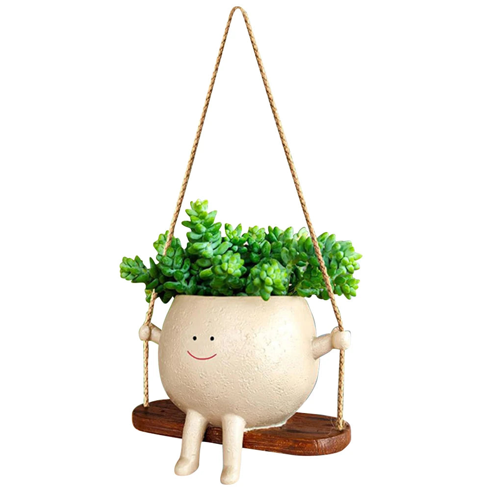 Wall-Hanging Cartoon Head Planter