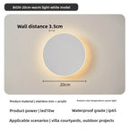Round Waterproof Outdoor LED Wall Light