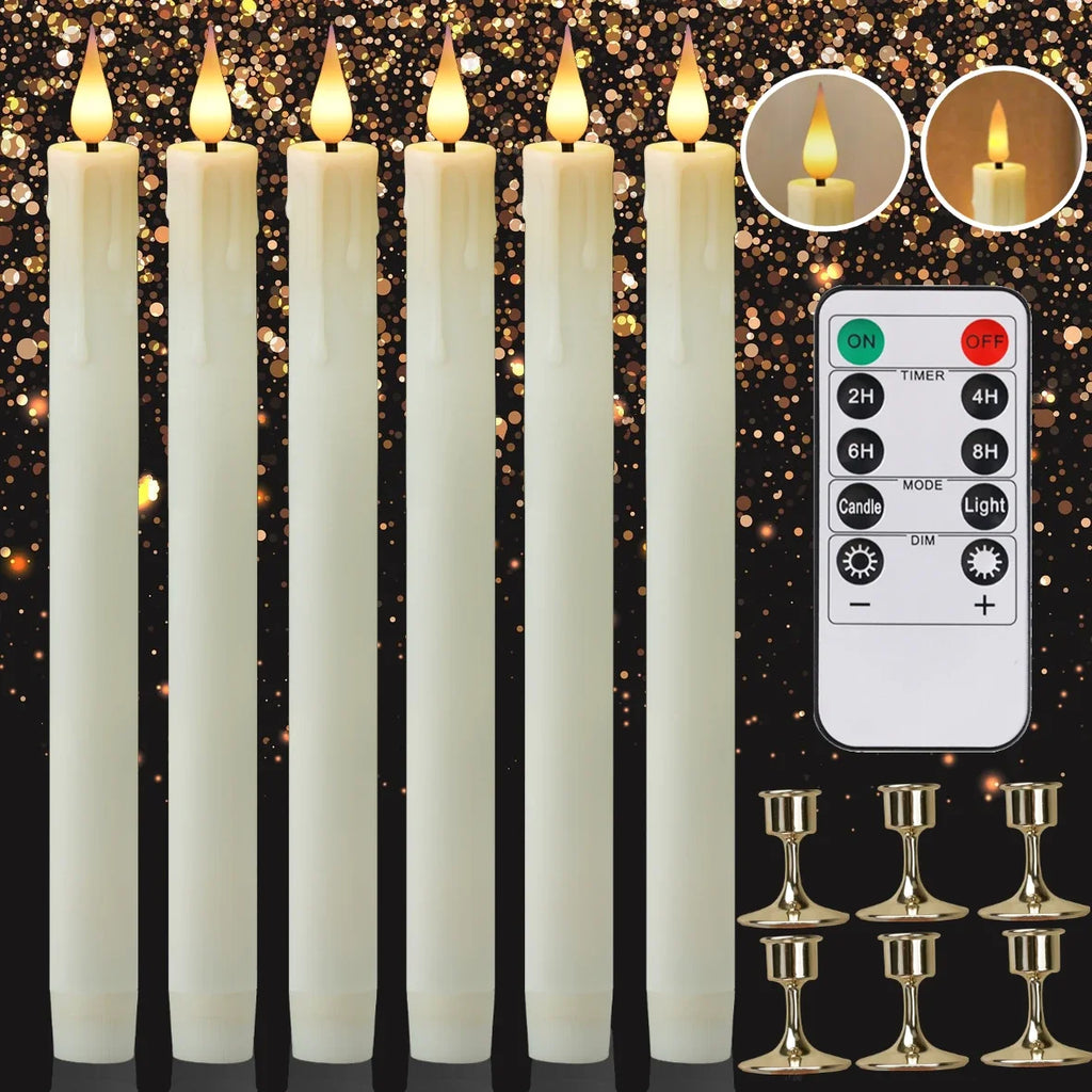 Flameless LED Taper Candles with Remote