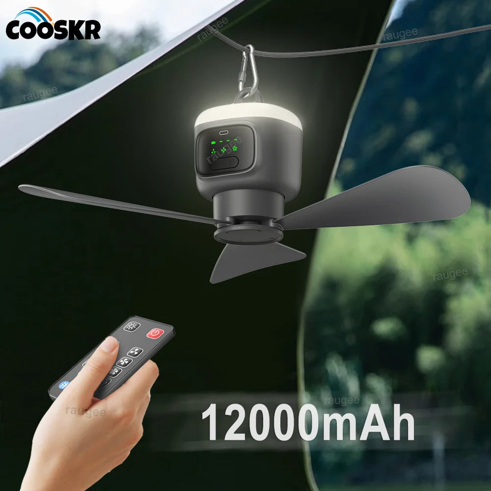 12000mAh Camping Ceiling Fan