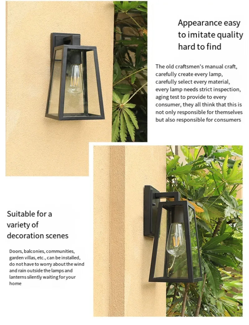 European-Style Waterproof Outdoor Wall Lamp