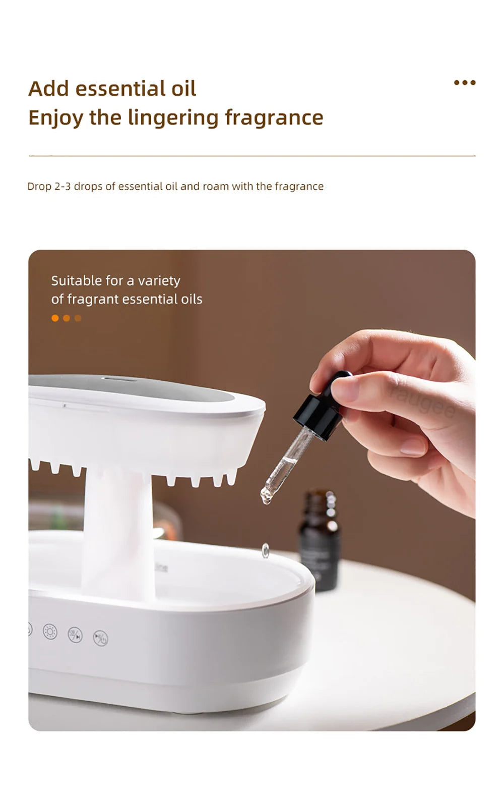 Color-Light Rain Cloud Aroma Diffuser