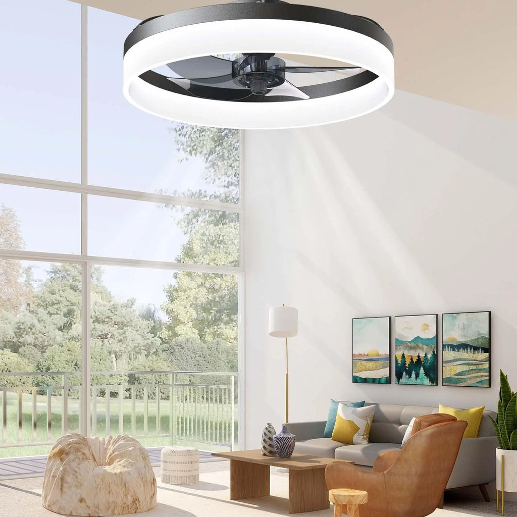 Infinite Dimmable Remote-Control LED Ceiling Fan with Light